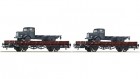 67035 Roco Set of 2 Flat cars loaded with truck chasis